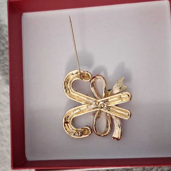 NEW Candy Cane Christmas Holiday Pin Brooch - Picture 4 of 7